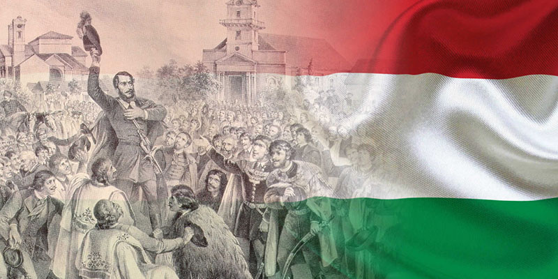 Március 15., nemzeti zászló
